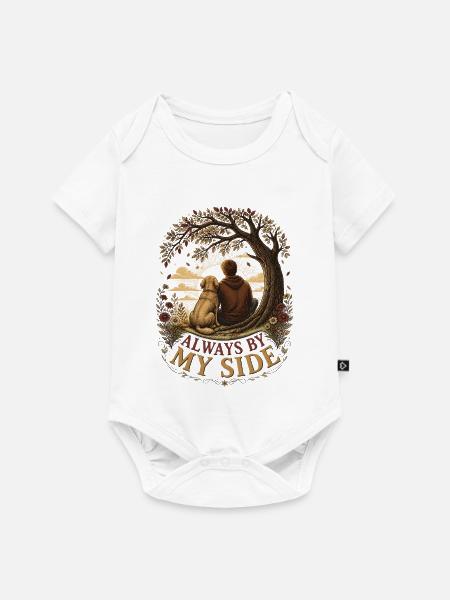 Immer an meiner Seite, Hund - Baby Premium Kurzarmbody - Weiß