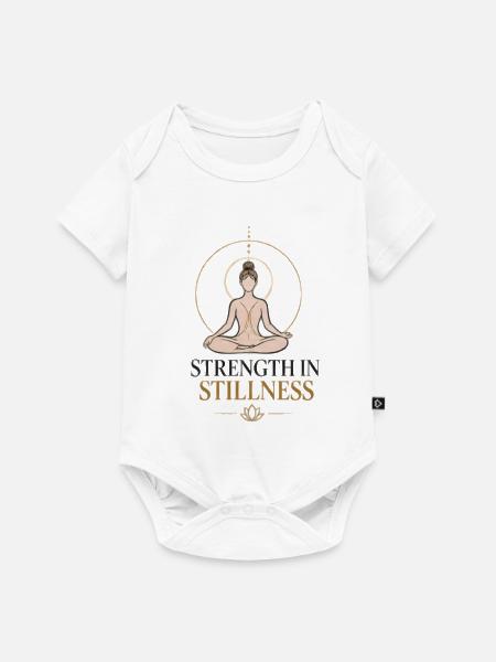 Kraft in der Stille - Baby Premium Kurzarmbody - Weiß