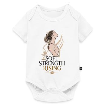 Sanfte Stärke Aufstieg - Baby Premium Kurzarmbody - Weiß - Vorne