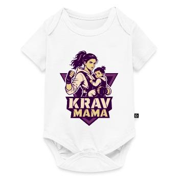 Krav Mama Kriegermama - Baby Premium Kurzarmbody - Weiß - Vorne