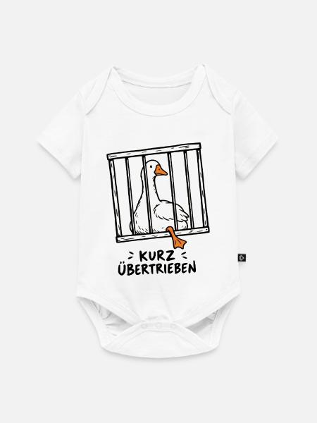 Kurz übertrieben - Baby Premium Kurzarmbody - Weiß