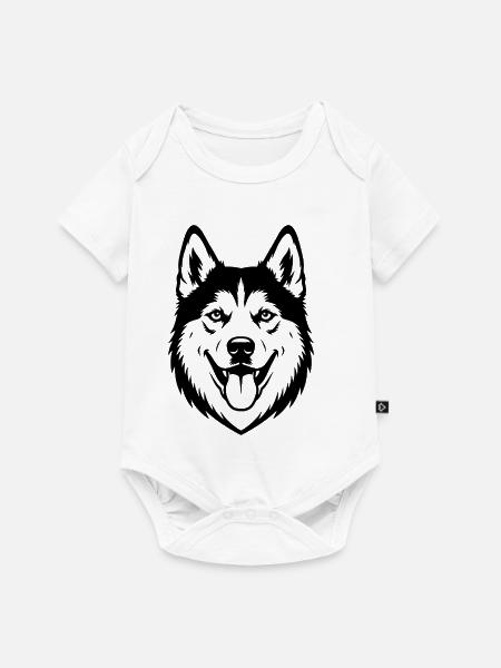 Pomsky - Baby Premium Kurzarmbody - Weiß