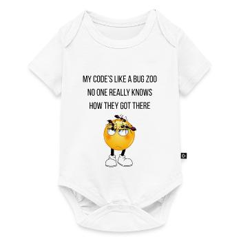 Mein Code ist wie ein Insektenzoo - Baby Premium Kurzarmbody - Weiß - Vorne