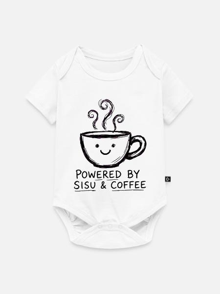 Sisu und Kaffee – Kaffeetasse - Baby Premium Kurzarmbody - Weiß