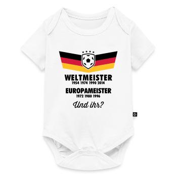 4 MAL WELTMEISTER, 3 MAL EUROPAMEISTER UND IHR? - Baby Premium Kurzarmbody - Weiß - Vorne