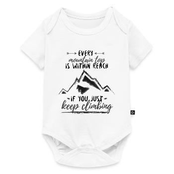 Motivational saying to perseverance as a gift - Baby Premium short-sleeve bodysuit - white - Front