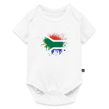 Afrique du Sud Drapeau africain Drapeau sud-africain - Body à manches courtes Premium Bébé - blanc - Devant