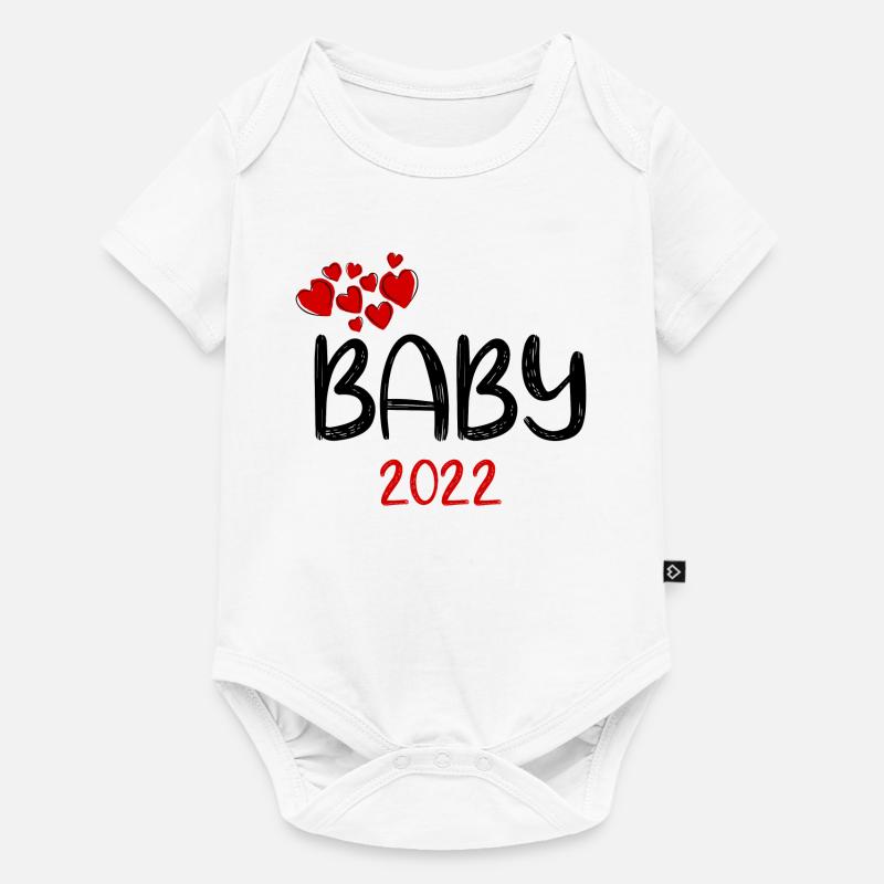 Bébé 2022 Rouge - Body à manches courtes Premium Bébé - blanc