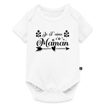 Je t'aime maman , cadeau maman. Cadeau mère. - Body à manches courtes Premium Bébé - blanc - Devant