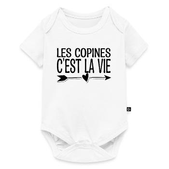 Les copines c'est la vie. Cadeau copine. - Body à manches courtes Premium Bébé - blanc - Devant