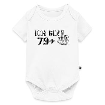 Drôle de cadeau d’anniversaire J’ai 79 ans Plus 1 - Body à manches courtes Premium Bébé - blanc - Devant