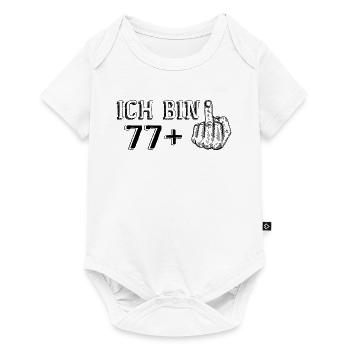 Drôle de cadeau d’anniversaire J’ai 77 ans Plus 1 - Body à manches courtes Premium Bébé - blanc - Devant