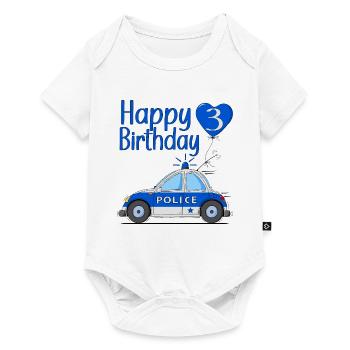 Happy Birthday 3 Police - Baby Premium short-sleeve bodysuit - white - Front