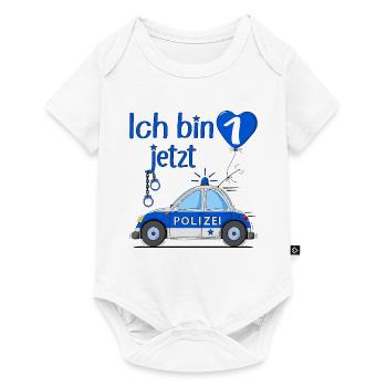 Police Car I'm Now 1 Birthday - Baby Premium short-sleeve bodysuit - white - Front