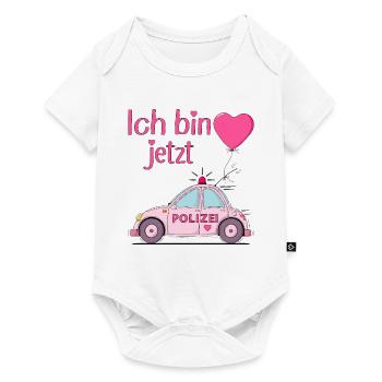 Voiture de police Je suis maintenant d’anniversaire Rose - Body à manches courtes Premium Bébé - blanc - Devant