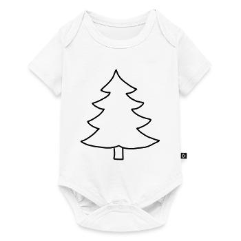 Fir tree drawing - Baby Premium short-sleeve bodysuit - white - Front