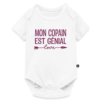 Mon Copain est génial, cadeau copain.cadeau copine - Body à manches courtes Premium Bébé - blanc - Devant