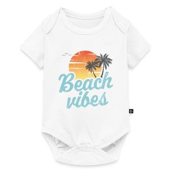 Vibrations de la plage - Body à manches courtes Premium Bébé - blanc - Devant