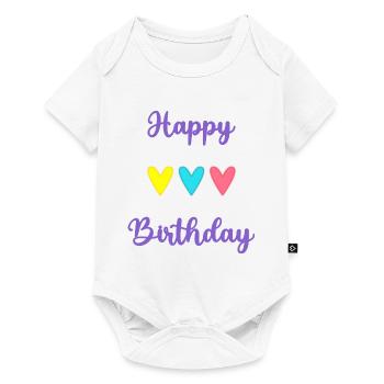 HAPPY BIRTHDAY. HAPPY BIRTHDAY. ANNIVERSARY. - Baby Premium short-sleeve bodysuit - white - Front