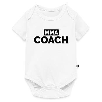 Entraîneur de MMA, arts martiaux, sport, gymnase, entraînement, logo - Body à manches courtes Premium Bébé - blanc - Devant