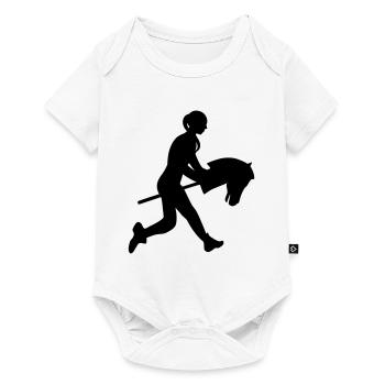 Gallop on the stick horse - Baby Premium short-sleeve bodysuit - white - Front