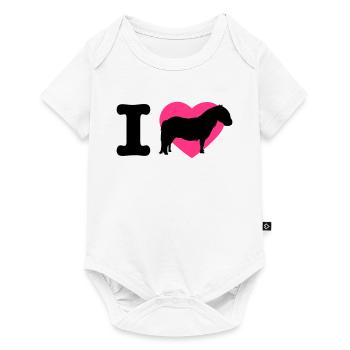 I love Shettys Ponies - Baby Premium Kurzarmbody - Weiß - Vorne