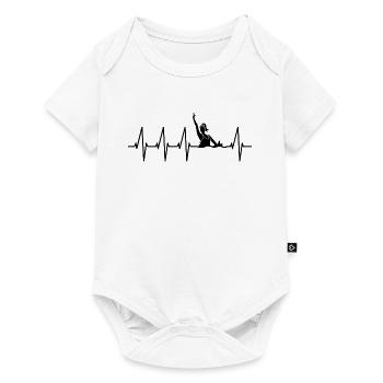Synchronschwimmen - Baby Premium Kurzarmbody - Weiß - Vorne