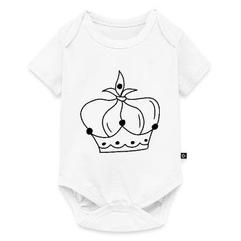 Emoji crown crowns sketch black - Baby Premium short-sleeve bodysuit - white - Front