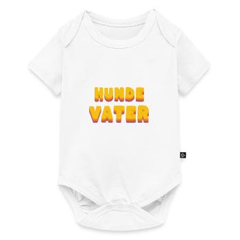HundeVater - Baby Premium Kurzarmbody - Weiß - Vorne