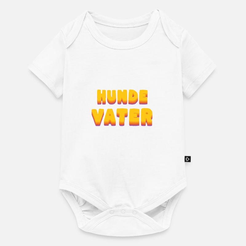 HundeVater - Baby Premium Kurzarmbody - Weiß