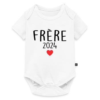Frère 2024 - Futur Frère 2024 - Body à manches courtes Premium Bébé - blanc - Devant