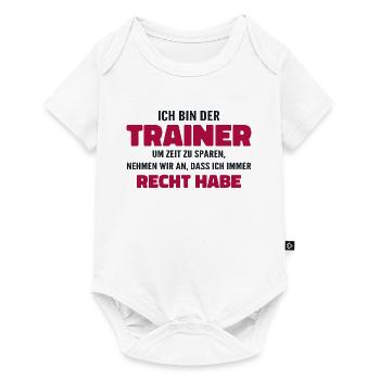 Je suis le coach, j’ai raison - Dictons Sports - Body à manches courtes Premium Bébé - blanc - Devant