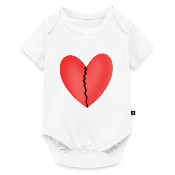 Coeur brisé - Body à manches courtes Premium Bébé - blanc - Devant