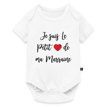 Je suis Le Petit cœur de ma Marraine - Body à manches courtes Premium Bébé - blanc - Devant