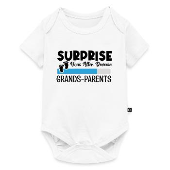 annonce grossesse grands parents. devenir grands. - Body à manches courtes Premium Bébé - blanc - Devant