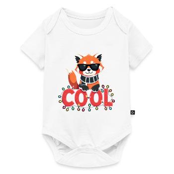 Cool Red Panda - T-shirt de fête de Noël - Body à manches courtes Premium Bébé - blanc - Devant