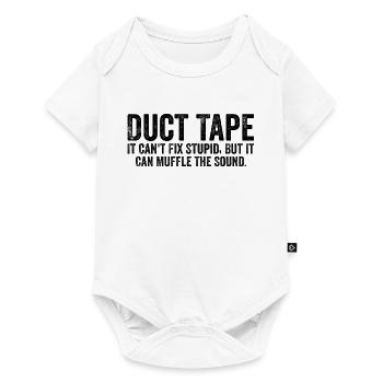 Duct Tape it can't fix stupid - Baby Premium short-sleeve bodysuit - white - Front