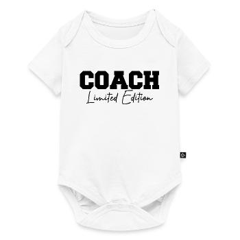 Coach - limited edition - Baby Premium short-sleeve bodysuit - white - Front