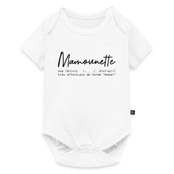 Définition mamounette - Body à manches courtes Premium Bébé - blanc - Devant