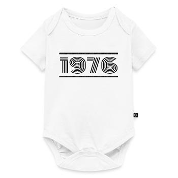 1976 Vintage 1976 49e Anniversaire 1976 Rétro 1976 - Body à manches courtes Premium Bébé - blanc - Devant