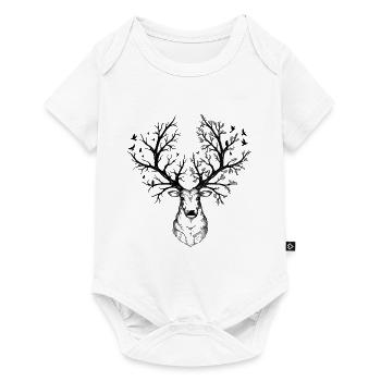 Fantasy deer - Baby Premium short-sleeve bodysuit - white - Front