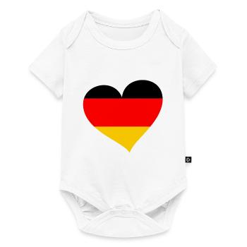 Germany heart - Baby Premium short-sleeve bodysuit - white - Front