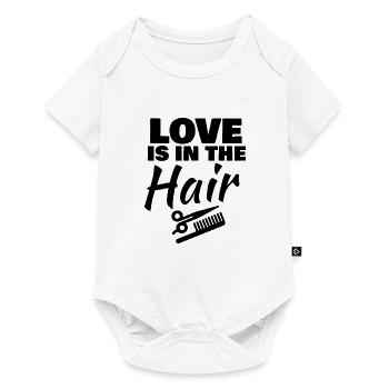 Friseur Frisör Friseurin Frisörin Haare - Baby Premium Kurzarmbody - Weiß - Vorne