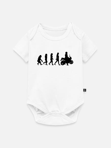 Motorradfahrerin Geschenk - Baby Premium Kurzarmbody - Weiß