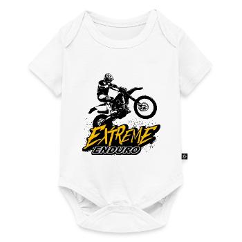 Enduro Offroad - Baby Premium Kurzarmbody - Weiß - Vorne