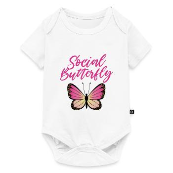 Social Butterfly - Baby Premium short-sleeve bodysuit - white - Front