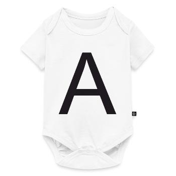 A A Vorname Nachname Inizialen - Baby Premium Kurzarmbody - Weiß - Vorne