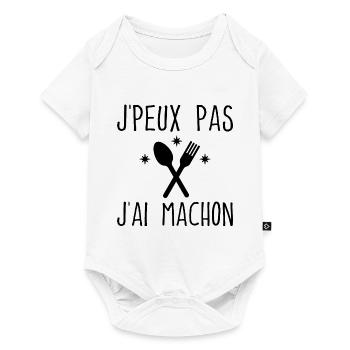 J'peux Pas J'ai Mâchon - Body à manches courtes Premium Bébé - blanc - Devant