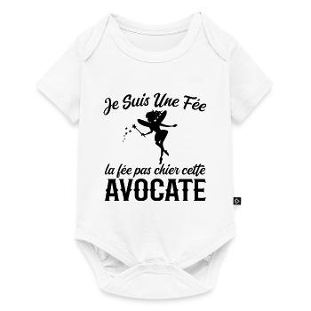 Je Suis Une Fée La Fée Pas Chier Cette Avocate - Body à manches courtes Premium Bébé - blanc - Devant