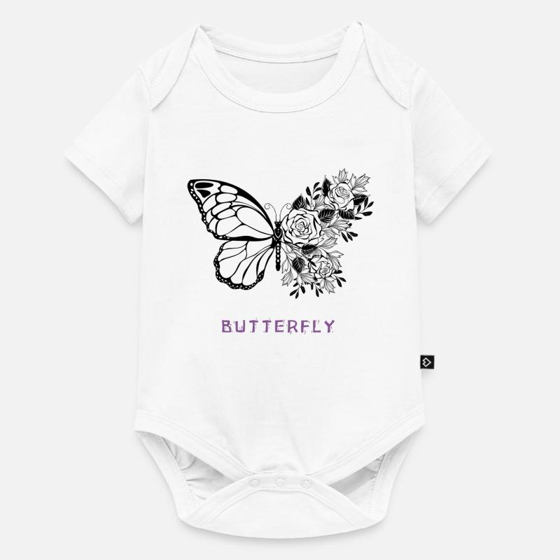 BUTTERFLY - Body à manches courtes Premium Bébé - blanc